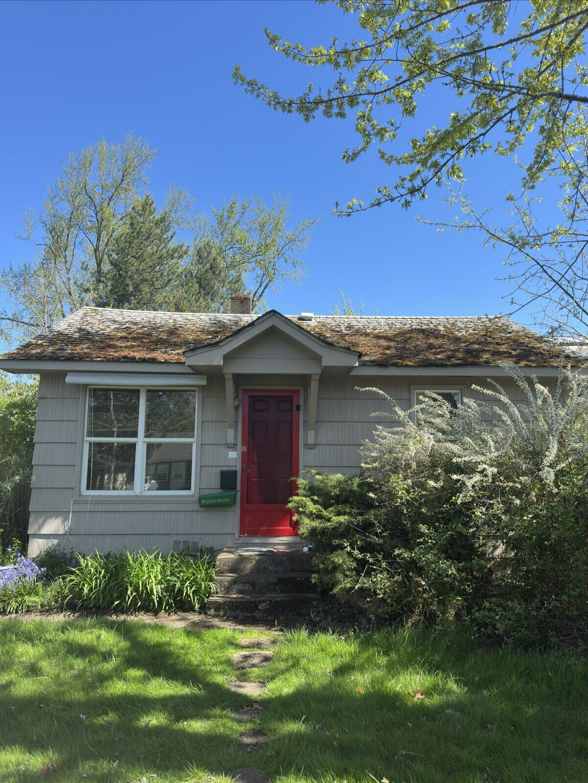 Clogged gutters with debris in Willamette Valley Oregon